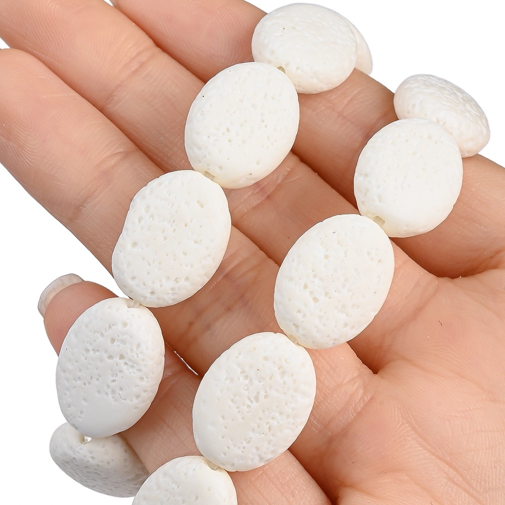 Natural Stone Beads Ellipse Loose Spacer Beads
